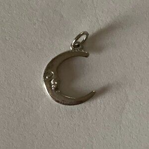 Silver Crescent Moon Charm